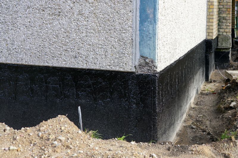 Waterproof Coating on Foundation